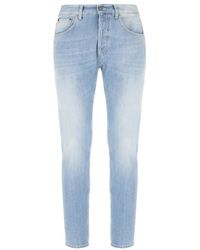 Dondup - Jeans ,Blauw ,Katoen Stijlvolle Broeken - Lyst