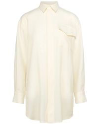 Envelope - Overhemden ,Wol Oversized Wollen Shirt Met Unieke Details - Lyst