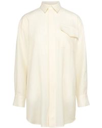 Envelope - Overhemden ,Wol Oversized Wollen Shirt Met Unieke Details - Lyst