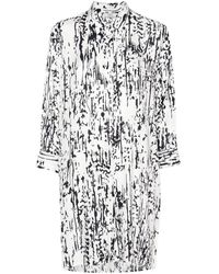 Peserico - Abstraktes muster satin hemd - Lyst