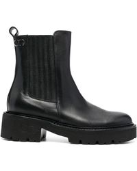 Casadei - Chunky Leather Chelsea Boots - Lyst