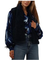 Pom - Jassen ,Blauw ,Polyester Gilet - Lyst