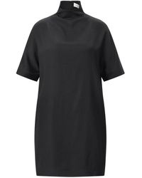 Loulou de Saison - Elegante Mini Jurk Met Opstaande Kraag - Lyst