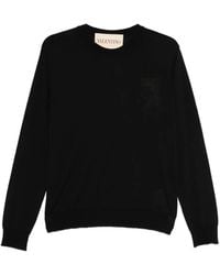 Valentino - Geborduurd Logo Longsleeve T-Shirt - Lyst