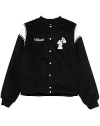 Rhude - Jassen ,Zwart ,Leer Leren Jas - Lyst