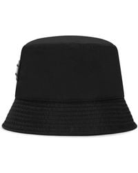 Dolce & Gabbana - Nylon Bucket Hat With Branded Plate - Lyst