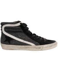 Golden Goose - Sneakers alte slide con texture a righe - Lyst