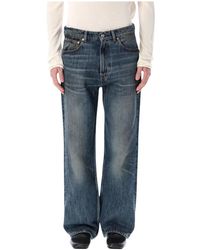 Our Legacy - Jeans ,Blauw ,Katoen Third Cut Wide Straight Jeans - Lyst