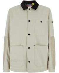 Moncler - Jacke mit geripptem kragen - Lyst