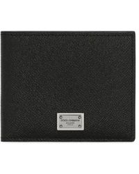 Dolce & Gabbana - Accessoires ,Zwart ,Leer Dauphine Leren Portemonnee - Lyst