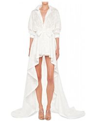 Norma Kamali - Super Oversized Bf Nk Shirt Babydoll Mini Kleid - Lyst