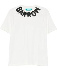 Barrow - Tops ,Wit ,Katoen Logo-Print T-Shirt - Lyst