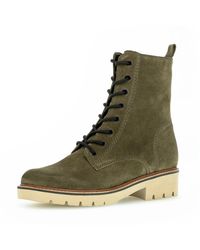 Gabor - Schnürstiefeletten Aus Leder - Lyst