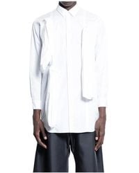 Comme des Garçons - Witte Katoenen Poplin Klassieke Overhemd - Lyst