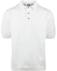 Alpha Studio - Truien & Vesten ,Wit ,Katoen Polo - Lyst