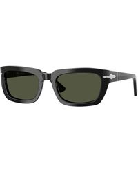Persol - Klassische sonnenbrille schwarzer rahmen,stilvolle sonnenbrille in grün havana,stilvolle sonnenbrille in braunverlauf - Lyst