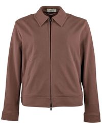 Circolo 1901 - Jassen ,Bruin ,Katoen Blouson Piquet - Lyst