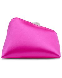 The Attico - Hot Satin Mini Clutch - Lyst