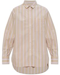 Lacoste - Overhemden ,Katoen Shirt Met Streepjespatroon - Lyst