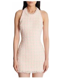 Balmain - Minikleid Aus Tweed - Lyst