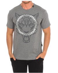 Philipp Plein - Kurzarm-t-shirt mit markendruck,kurzarm t-shirt mit markendruck,t-shirt mit kurzen ärmeln und markendruck - Lyst