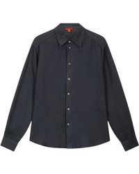 Barena - Overhemden ,Blauw ,Linnen Linnen Overhemd Met Comfortabele Pasvorm - Lyst