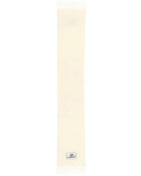 Marni - Accessoires ,Wit ,Wol Wollen Sjaal Met Franjes - Lyst