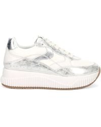Voile Blanche - Silberner urban sneaker mit metallischen details - Lyst