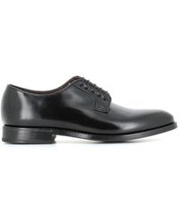 Green George - Schwarze gebürstete leder derby schuhe - Lyst