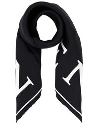 McQueen - Seiden Schwarzer Foulard Schal - Lyst