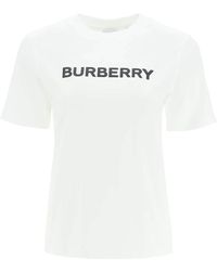 Burberry - Camiseta margot de algodón blanco - Lyst