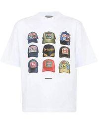 DSquared² - Tops ,Wit ,T-Shirt Dsquared 2 - Lyst