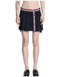 Thom Browne - School Uniform Plain Weave Mini Pleated Wrap Skirt - Lyst