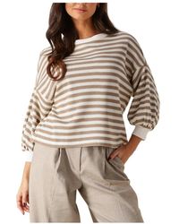 Summum - Jersey Sweater Waffle Lurex Stripe - Lyst