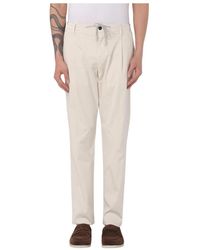 Eleventy - Blauwe Relaxte Pasvorm Chino's - Lyst