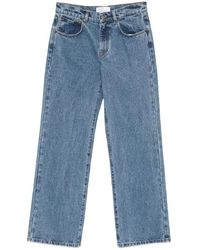 GIUSEPPE DI MORABITO - Blaue Baumwoll Straight Leg Jeans - Lyst