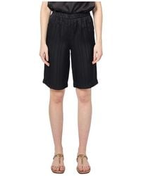 ARMANI EXCHANGE - Schwarze Shorts Mit Elastischem Bund - Lyst