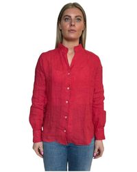 Bagutta - Camisa de lino roja - Lyst