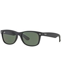 Ray-Ban - Neue wayfarer sonnenbrille in schwarz mit grünen gläsern - Lyst