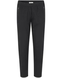 Masai - Broeken ,Zwart ,Zwarte Elastische Broek Met Ritsdetails - Lyst