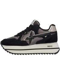 W6yz - Suede And Technical Fabric Sneakers Deva W - Lyst