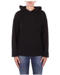 Dondup - Schwarzer Hoodie Mit Logo Hinten - Lyst