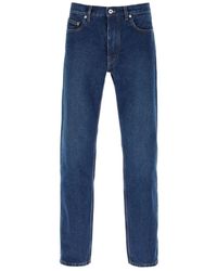Off-White c/o Virgil Abloh - Dunkelblaue jeans mit regular fit - Lyst