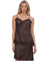 Notre-v - Overhemden ,Bruin ,Polyester Nv-Herlinde Spaghetti Top - Lyst