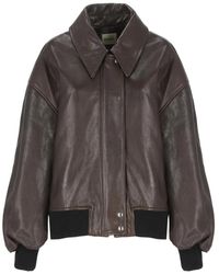 KHAITE - Leather Jassen - Lyst