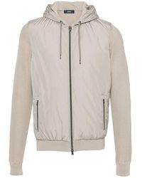 Herno - Taubengraue baumwoll- und nylonjacke,light jackets - Lyst