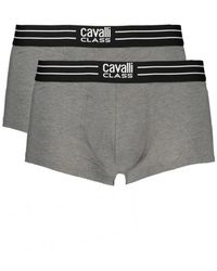 Roberto Cavalli - Ondergoed ,Grijs ,Katoen Grijze Katoenen Ondergoed - Lyst