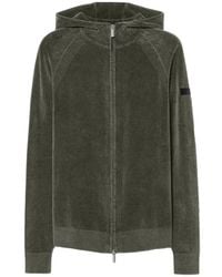 Rrd - Jassen ,Groen ,Velvet Techno Wash Hood Zip Knit - Lyst