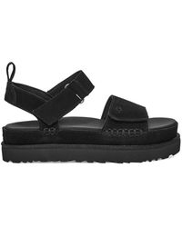 UGG - Schoenen ,Zwart ,Suède Goldenstar Sandal - Lyst