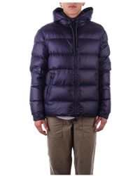 AFTER LABEL - Blaue kapuzenjacke mit reißverschlusstaschen - Lyst
